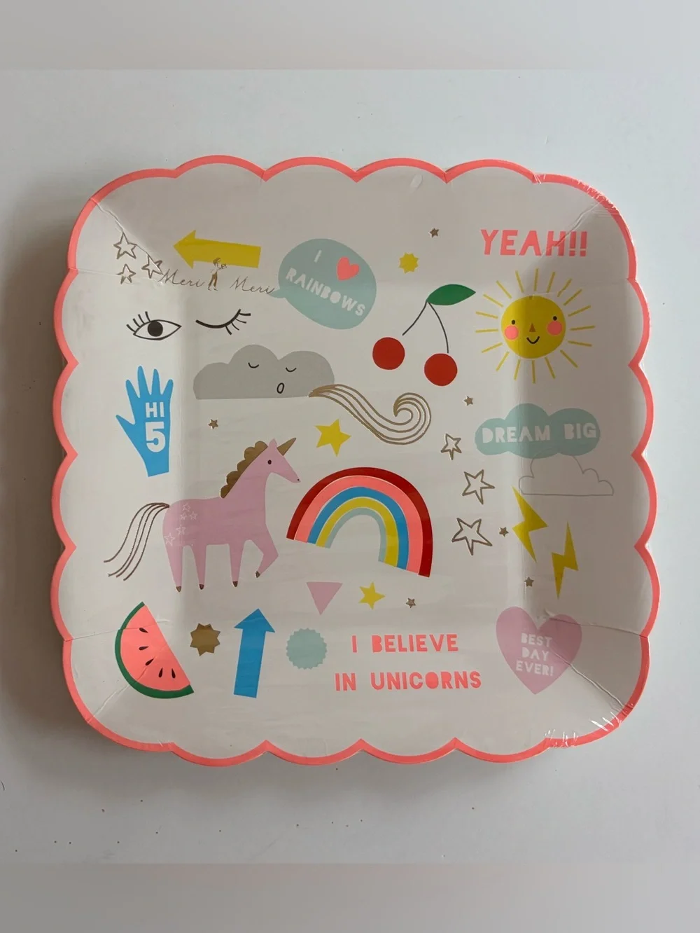 Meri Meri Rainbow Unicorn Party Tableware Set